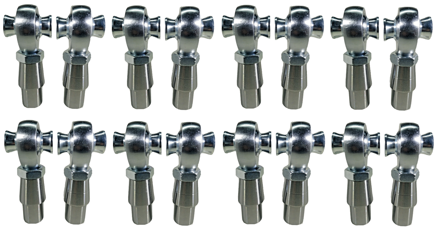 Full Set 3/4 x 3/4-16 Chromoly Heim Joints HMS 3/4-5/8 4 Link 8 LH + 8 RH